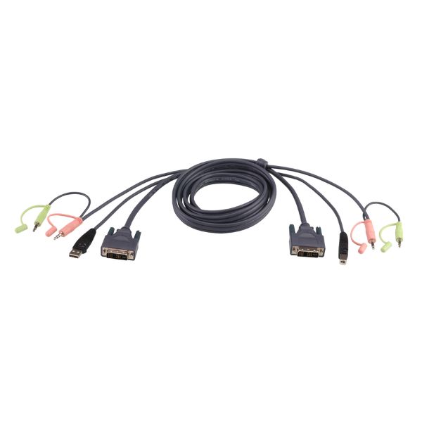 2L-7D03UI - Cáp KVM USB DVI-I đơn liên kết 3M